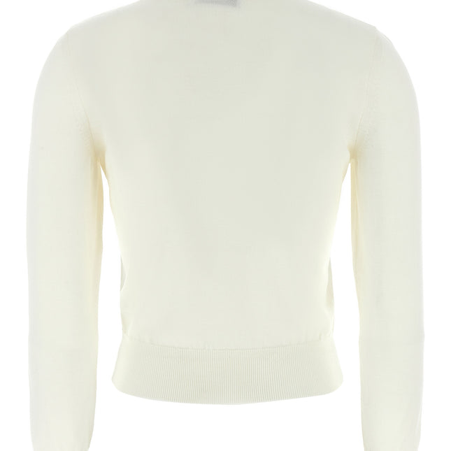 ANTONINO VALENTI White Merino Wool Cardigan