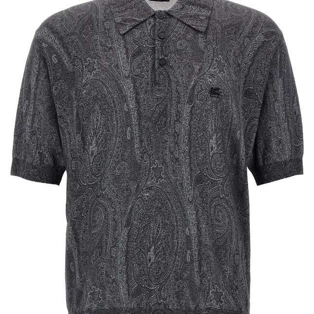 Etro Multicolor Silk Polo Shirt