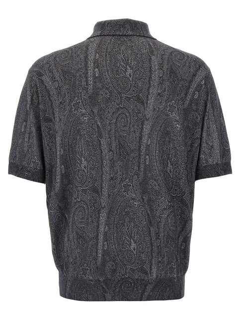 Etro Multicolor Silk Polo Shirt