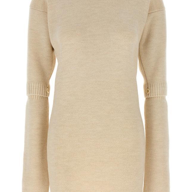 Lemaire White Acetate Short Dress