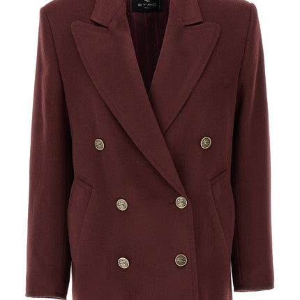 Etro Bordeaux Wool Blazer