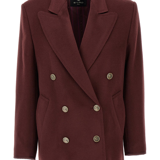 Etro Bordeaux Wool Blazer