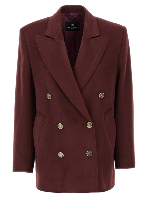 Etro Bordeaux Wool Blazer