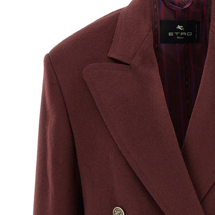 Etro Bordeaux Wool Blazer