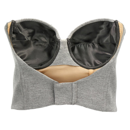 Giuseppe Di Morabito Gray Viscose Sleeveles T-Shirt
