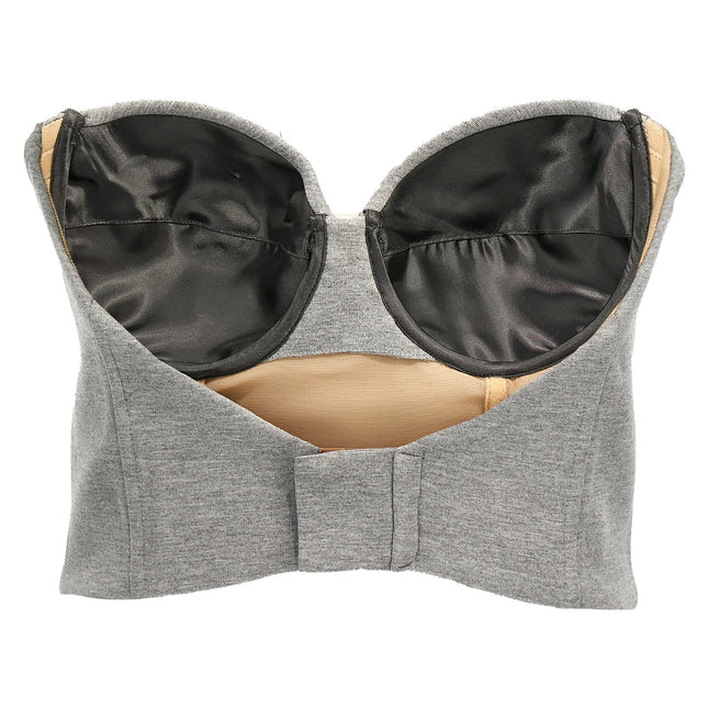 Giuseppe Di Morabito Gray Viscose Sleeveles T-Shirt