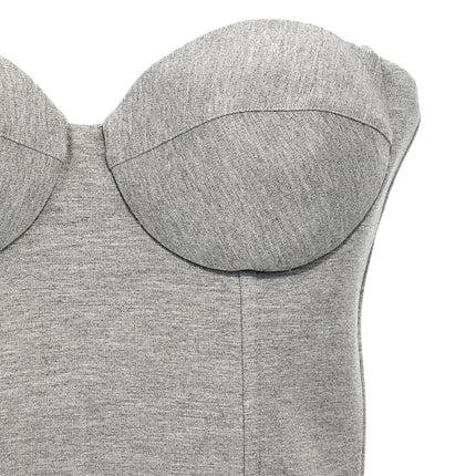 Giuseppe Di Morabito Gray Viscose Sleeveles T-Shirt