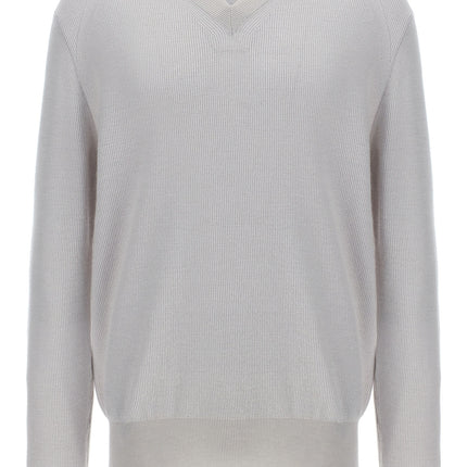 Brioni White Cashmere Cardigan