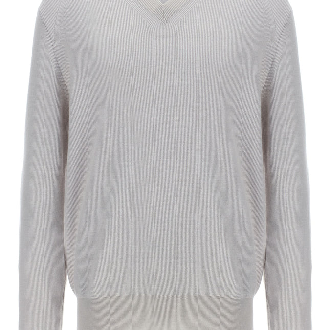 Brioni White Cashmere Cardigan