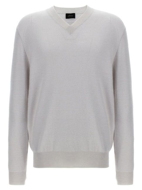 Brioni White Cashmere Cardigan