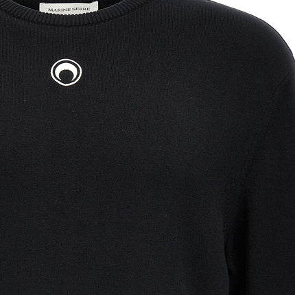 Marine Serre Black Viscose Cardigan