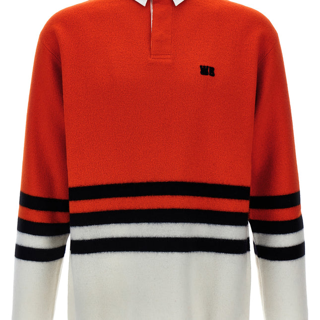 WALES BONNER Multicolor Wool Polo Shirt