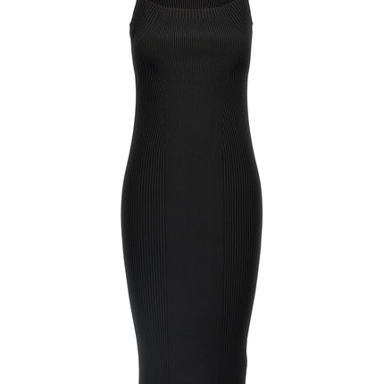 Alexander McQueen Black Viscose Midi Dress