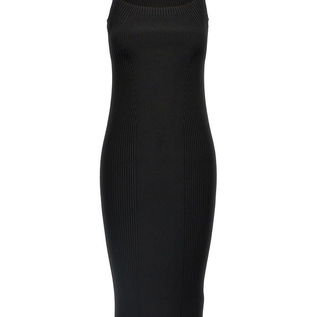 Alexander McQueen Black Viscose Midi Dress