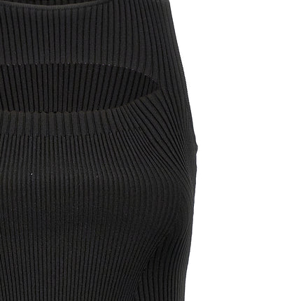 Alexander McQueen Black Viscose Midi Dress