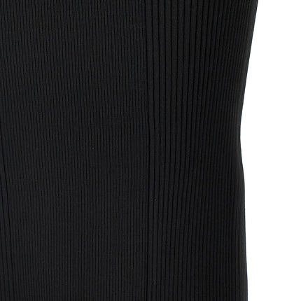 Alexander McQueen Black Viscose Midi Dress