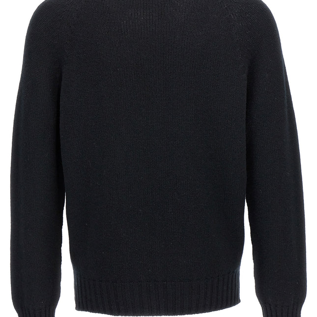 MA'RY'YA Black Wool Cardigan
