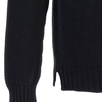 MA'RY'YA Black Wool Cardigan