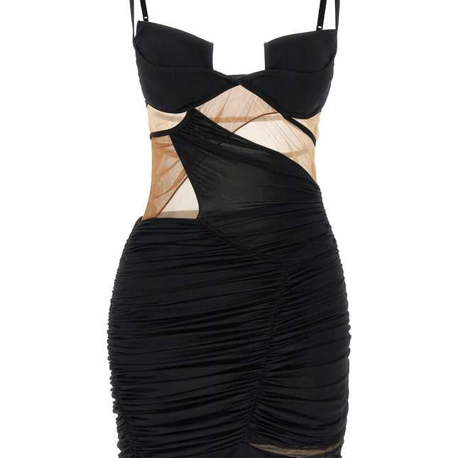 Nensi Dojaka Black Viscose Short Dress
