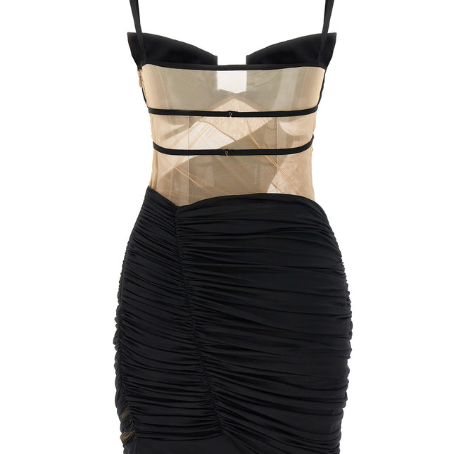 Nensi Dojaka Black Viscose Short Dress