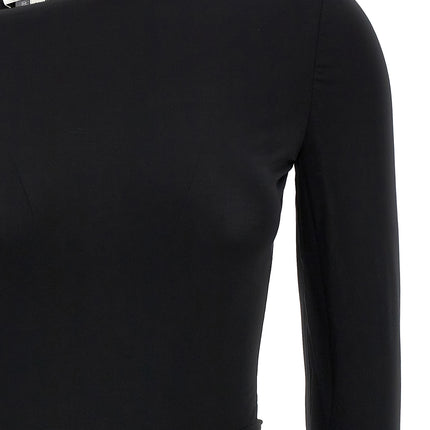 Nensi Dojaka Black Viscose Mini Skirt