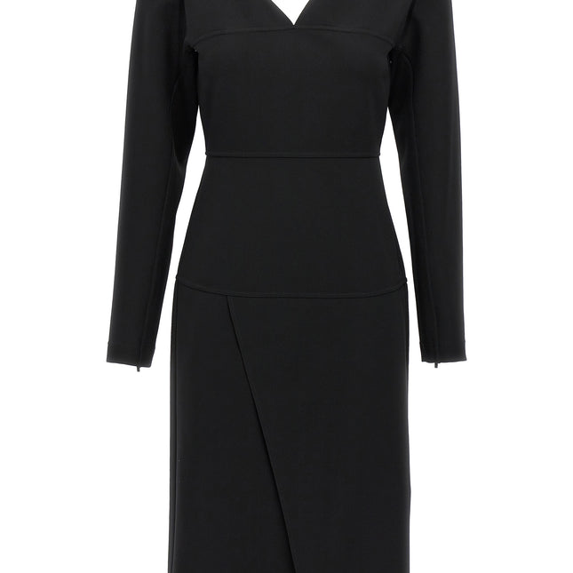 Fendi Black Viscose Midi Dress
