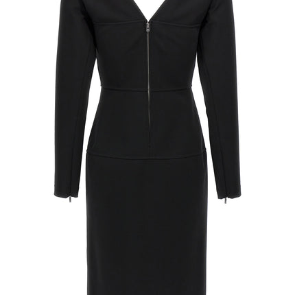 Fendi Black Viscose Midi Dress