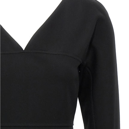 Fendi Black Viscose Midi Dress