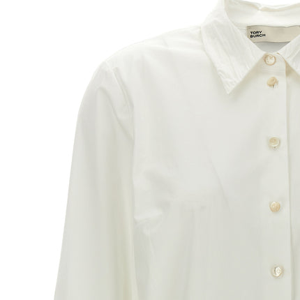 Tory Burch White Cotton Blouse