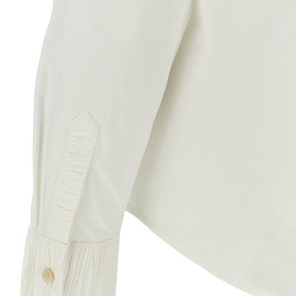 Tory Burch White Cotton Blouse