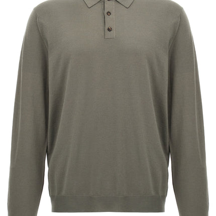 ZANONE Gray Virgin Wool Polo Shirt