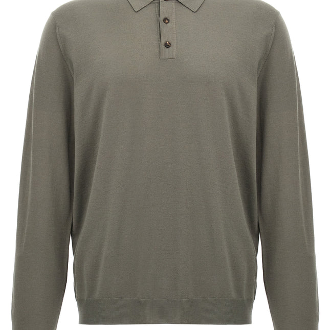 ZANONE Gray Virgin Wool Polo Shirt