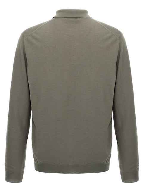 ZANONE Gray Virgin Wool Polo Shirt