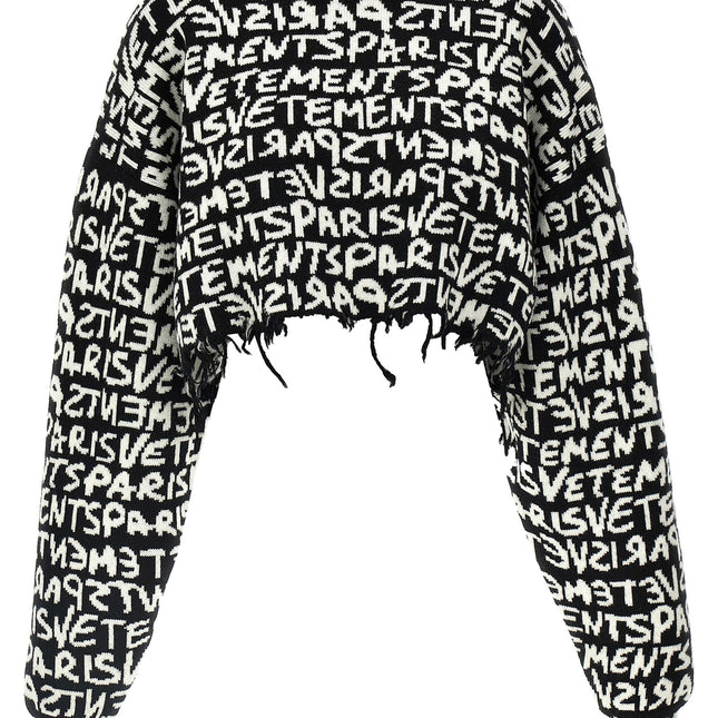 Vetements Bicolor Merino Wool Cardigan