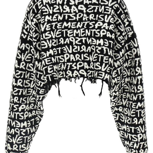 Vetements Bicolor Merino Wool Cardigan