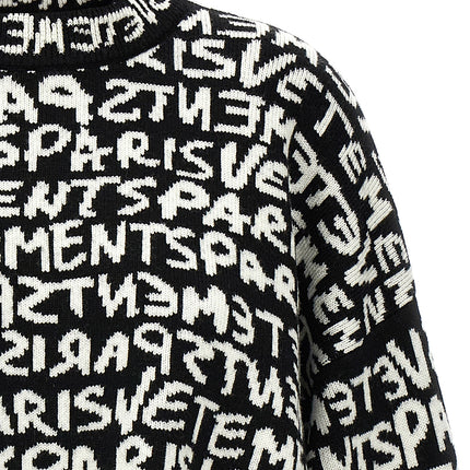 Vetements Bicolor Merino Wool Cardigan