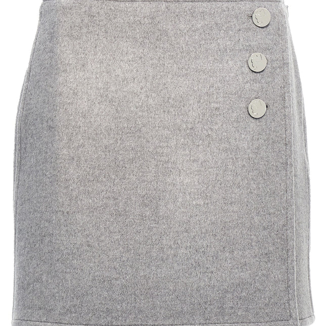 Tory Burch Gray Wool Long Skirt