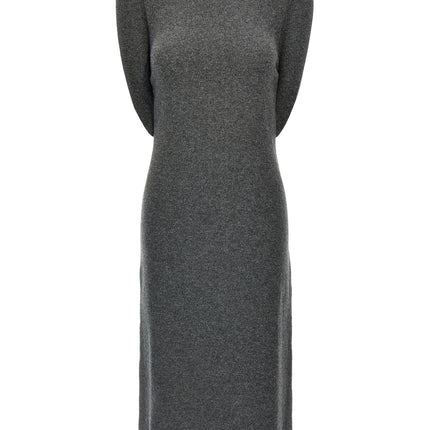 Courrèges Gray Wool Midi Dress