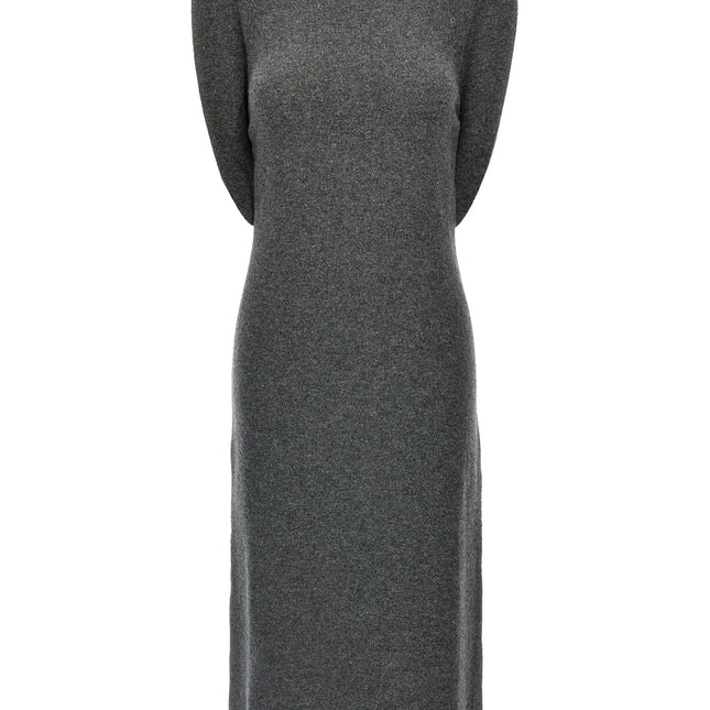 Courrèges Gray Wool Midi Dress