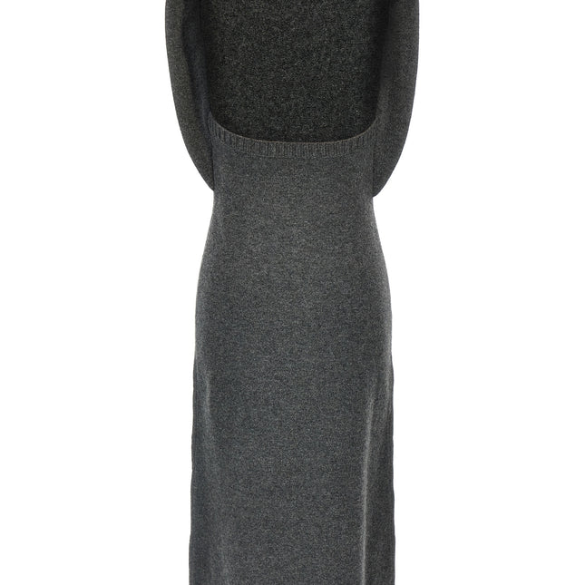Courrèges Gray Wool Midi Dress