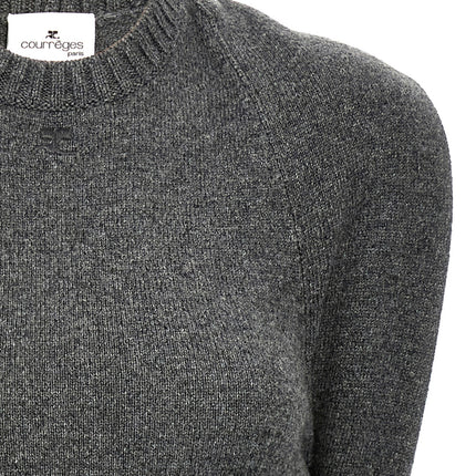 Courrèges Gray Wool Midi Dress