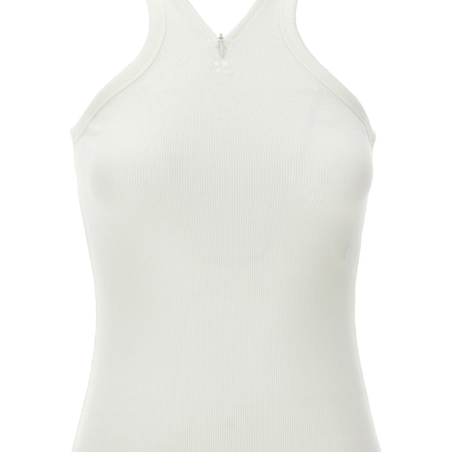 Courrèges White Cotton Tank Tops