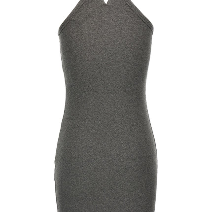 Courrèges Gray Cotton Short Dress