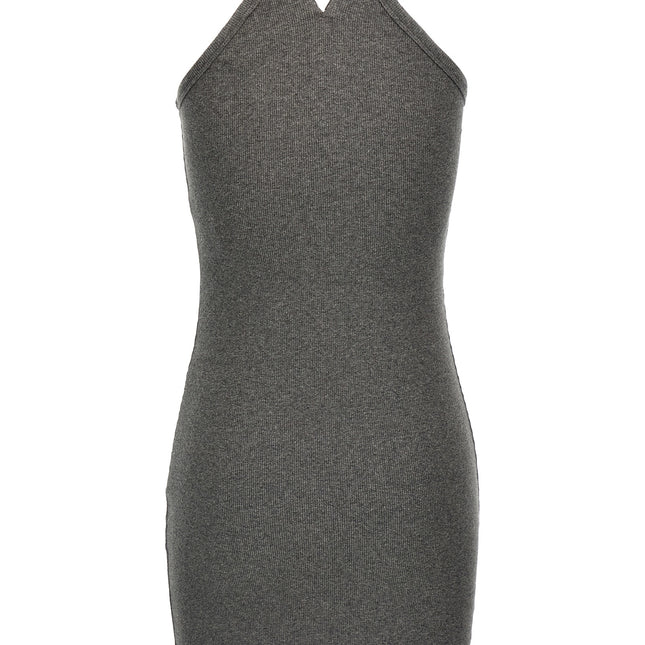 Courrèges Gray Cotton Short Dress