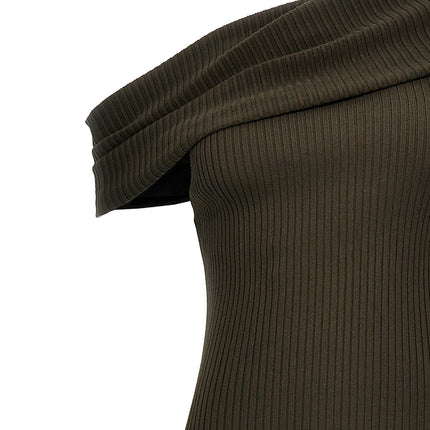 Courrèges Brown Viscose Long Dress