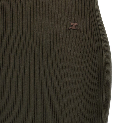 Courrèges Brown Viscose Long Dress