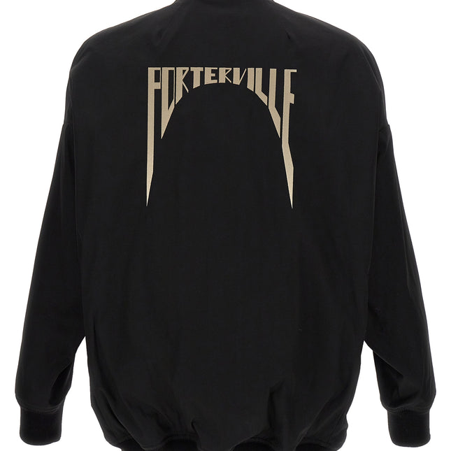 Rick Owens Black Nylon Bomber