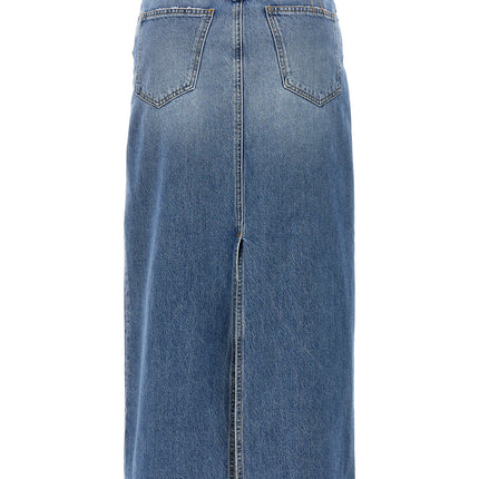 Fortela Blue Cotton Mini Skirt