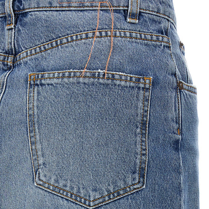 Fortela Blue Cotton Mini Skirt