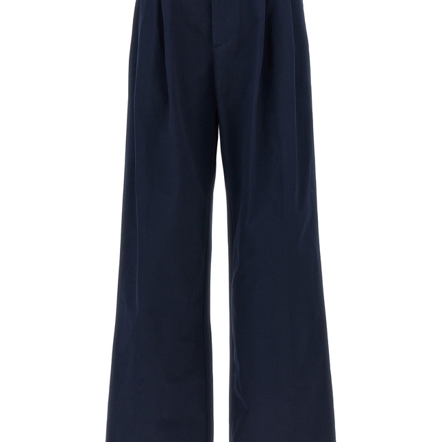 Fortela Blue Cotton Casual Pants